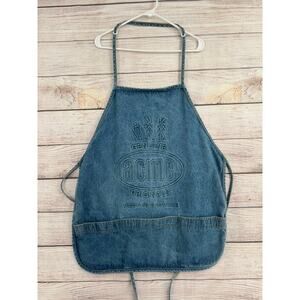 Vintage 1994 Warner Bros Acme Originals Embossed Denim Apron Adult Made in USA